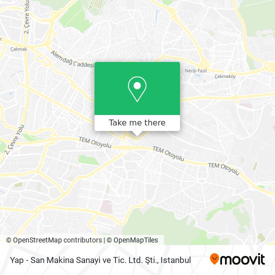 Yap - San Makina Sanayi ve Tic. Ltd. Şti. map