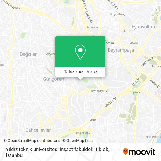 Yıldız teknik ünivetsitesi inşaat faküldeki f blok map