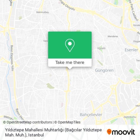 Yıldıztepe Mahallesi Muhtarlığı (Bağcılar Yıldıztepe Mah. Muh.) map