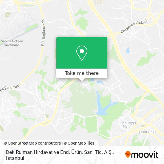Dek Rulman Hırdavat ve End. Ürün. San. Tic. A.Ş. map