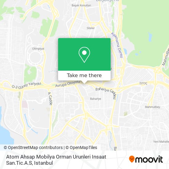 Atom Ahsap Mobilya Orman Urunleri Insaat San.Tic.A.S map