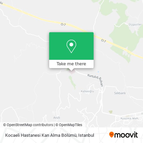 Kocaeli Hastanesi Kan Alma Bölümü map