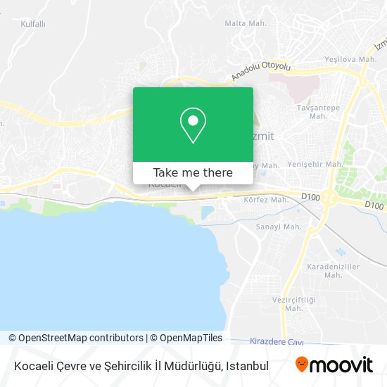 Kocaeli Çevre ve Şehircilik İl Müdürlüğü map