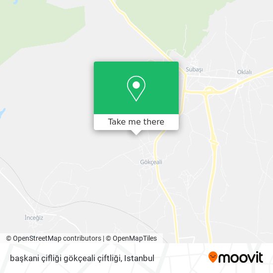başkani çifliği gökçeali çiftliği map