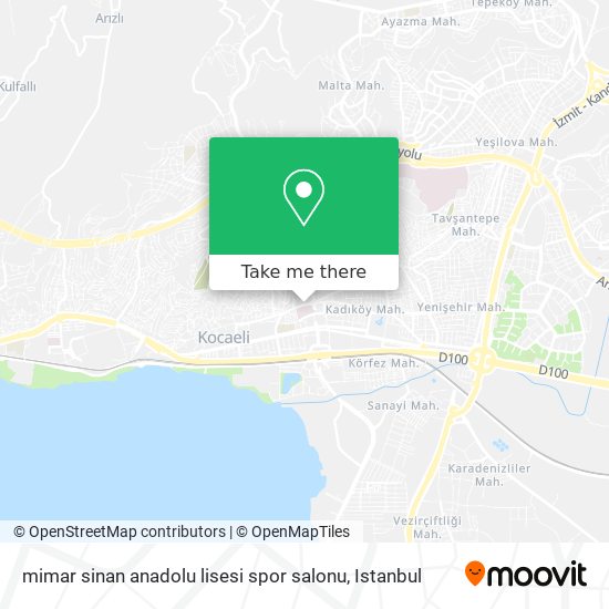 mimar sinan anadolu lisesi spor salonu map