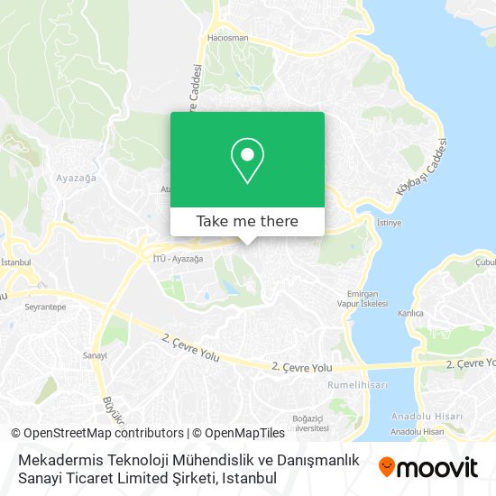 Mekadermis Teknoloji Mühendislik ve Danışmanlık Sanayi Ticaret Limited Şirketi map