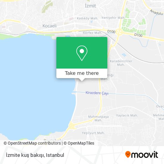 İzmite kuş bakışı map