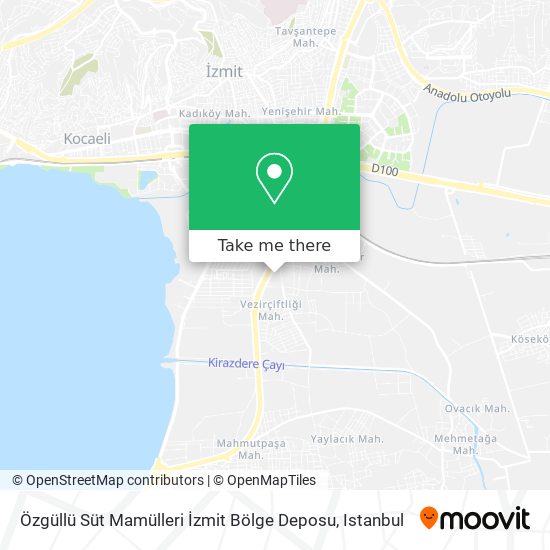 Özgüllü Süt Mamülleri İzmit Bölge Deposu map