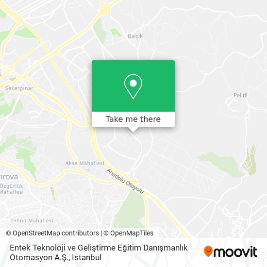 Entek Teknoloji ve Geliştirme Eğitim Danışmanlık Otomasyon A.Ş. map