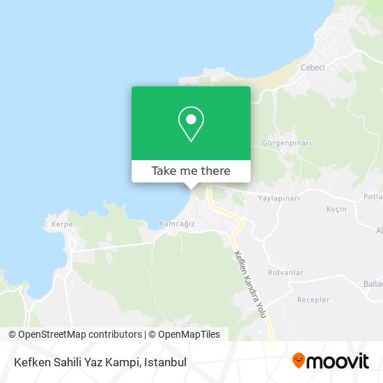 Kefken Sahili Yaz Kampi map