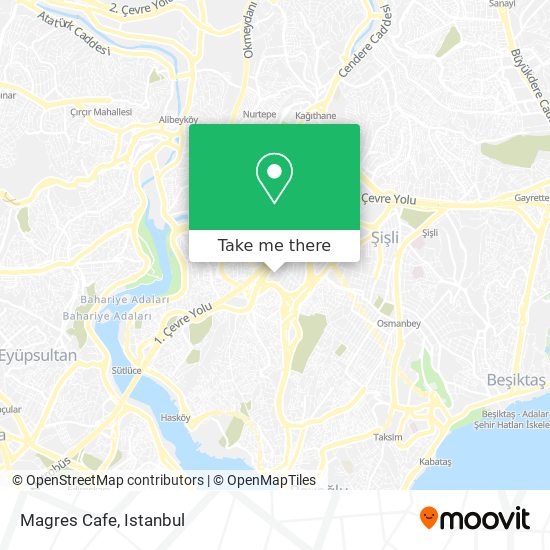 how to get to magres cafe in sisli by bus cable car tram metro or ferry