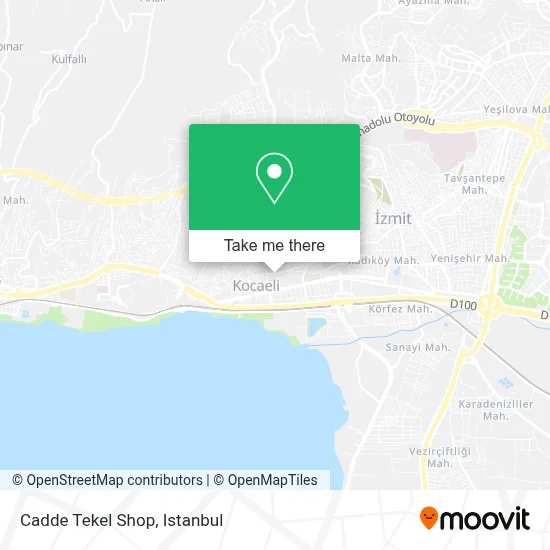 Cadde Tekel Shop map