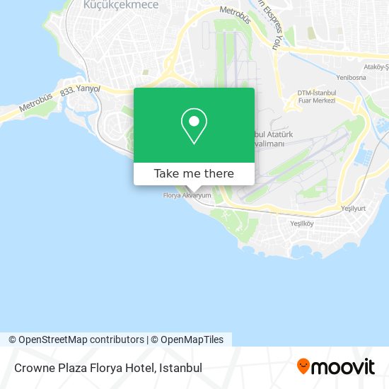 Crowne Plaza Florya Hotel map