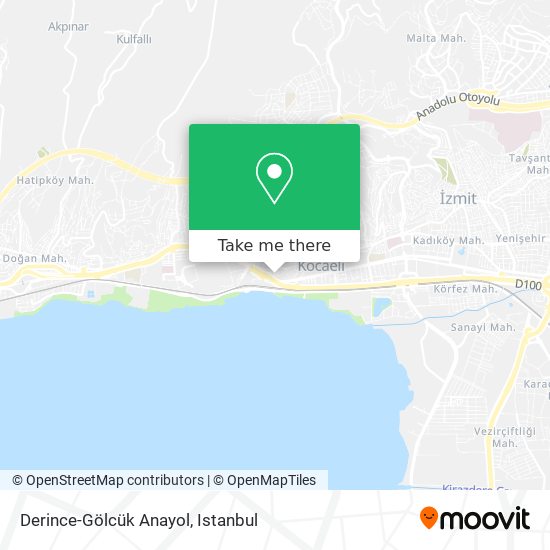 Derince-Gölcük Anayol map