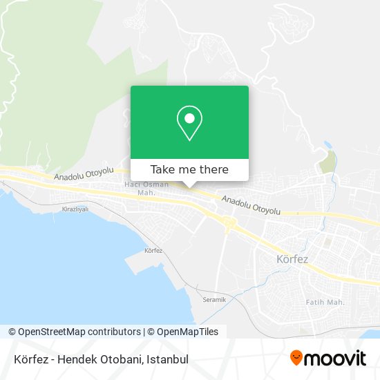 Körfez - Hendek Otobani map