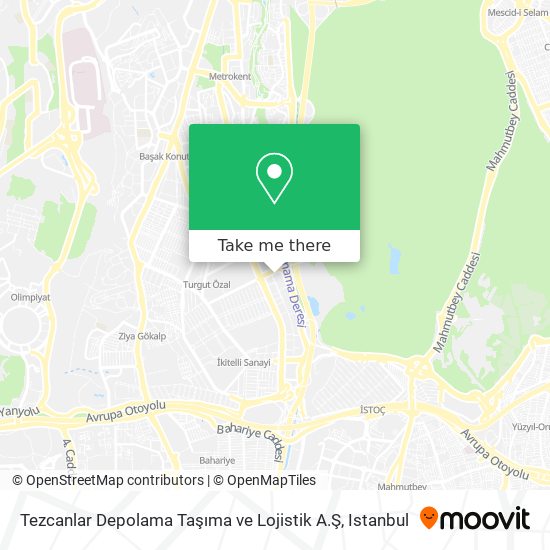 Tezcanlar Depolama Taşıma ve Lojistik A.Ş map