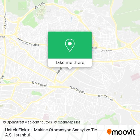 Ünitek Elektrik Makine Otomasyon Sanayi ve Tic. A.Ş. map