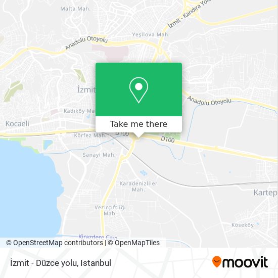 İzmit - Düzce yolu map