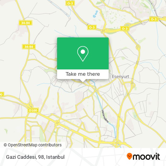 Gazi Caddesi, 98 map
