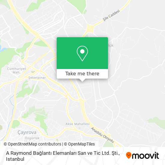 A Raymond Bağlantı Elemanları San ve Tic Ltd. Şti. map