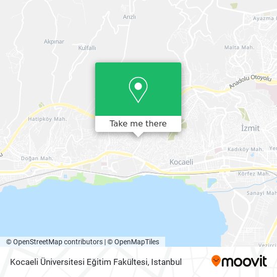 Kocaeli Üniversitesi Eğitim Fakültesi map
