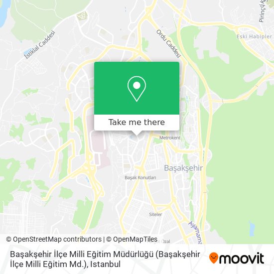 Başakşehir İlçe Milli Eğitim Müdürlüğü map