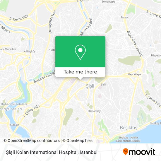 Şişli Kolan International Hospital map