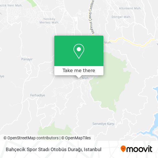 Bahçecik Spor Stadı Otobüs Durağı map