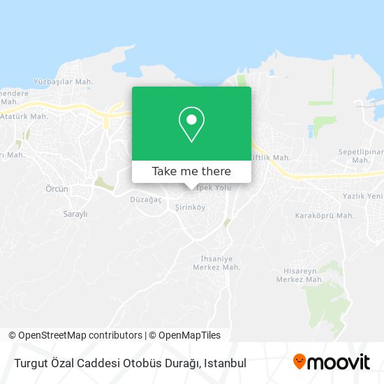 Turgut Özal Caddesi Otobüs Durağı map