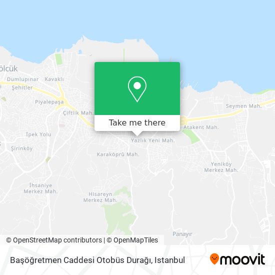 Başöğretmen Caddesi Otobüs Durağı map