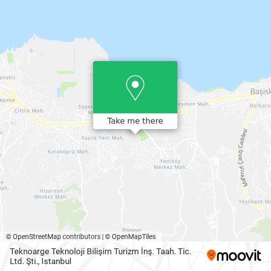 Teknoarge Teknoloji Bilişim Turizm İnş. Taah. Tic. Ltd. Şti. map