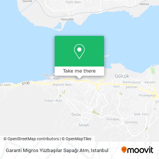 Garanti Migros Yüzbaşılar Sapağı Atm map