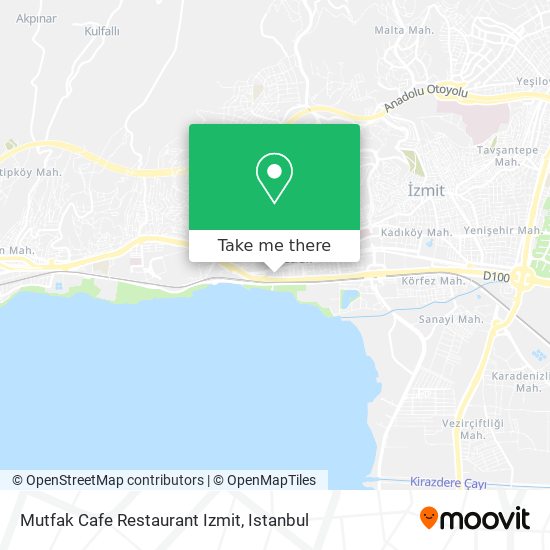 Mutfak Cafe Restaurant Izmit map