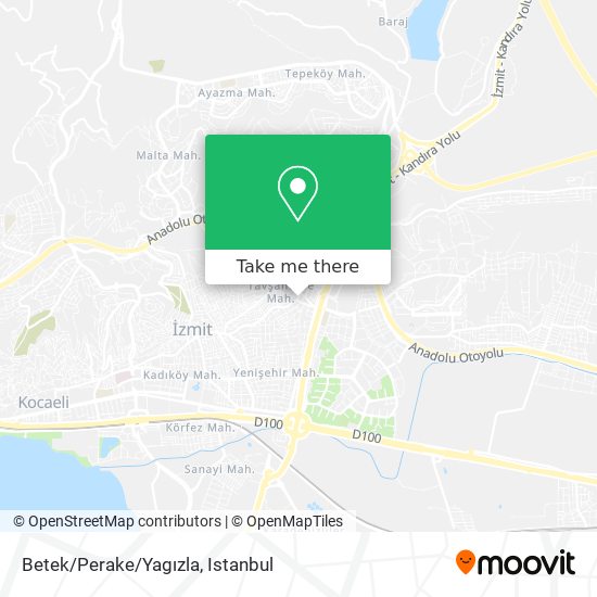 Betek/Perake/Yagızla map