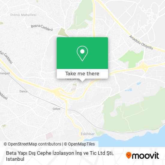 Beta Yapı Dış Cephe İzolasyon İnş ve Tic Ltd Şti map