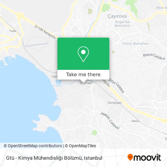Gtü - Kimya Mühendisliği Bölümü map