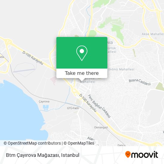 Btm Çayırova Mağazası map