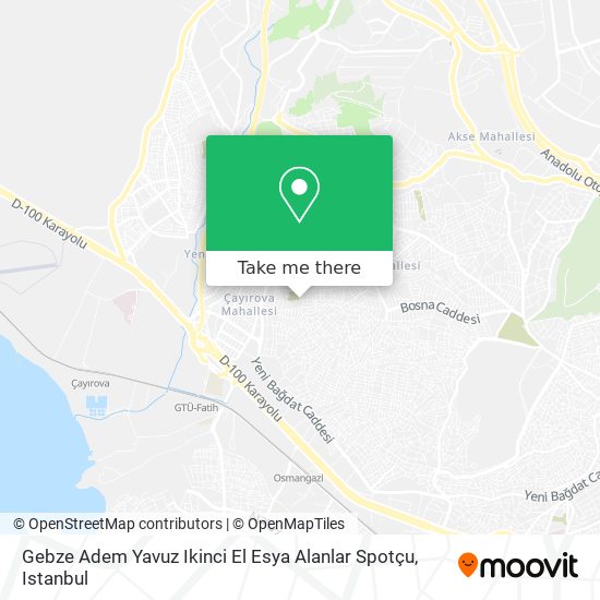 Gebze Adem Yavuz Ikinci El Esya Alanlar Spotçu map