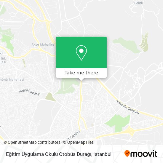 Eğitim Uygulama Okulu Otobüs Durağı map