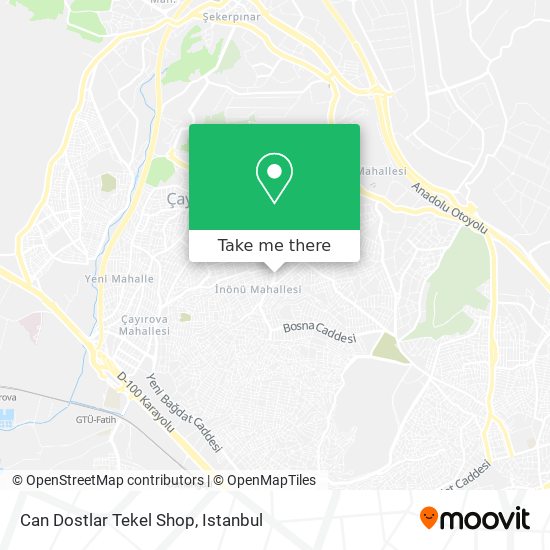 Can Dostlar Tekel Shop map