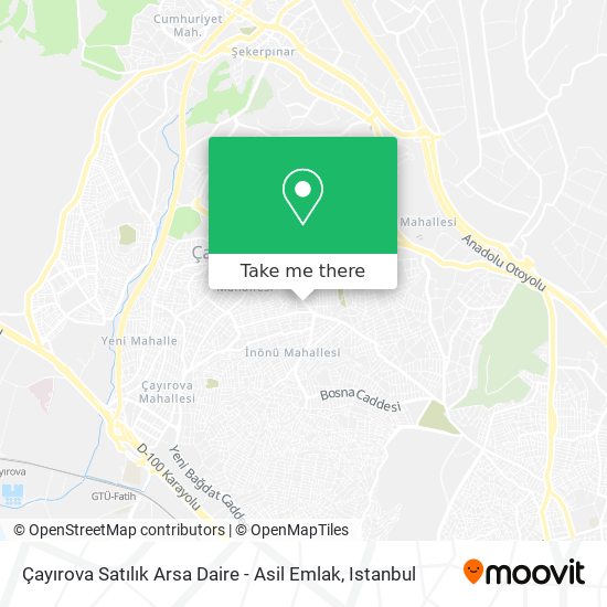 Çayırova Satılık Arsa Daire - Asil Emlak map