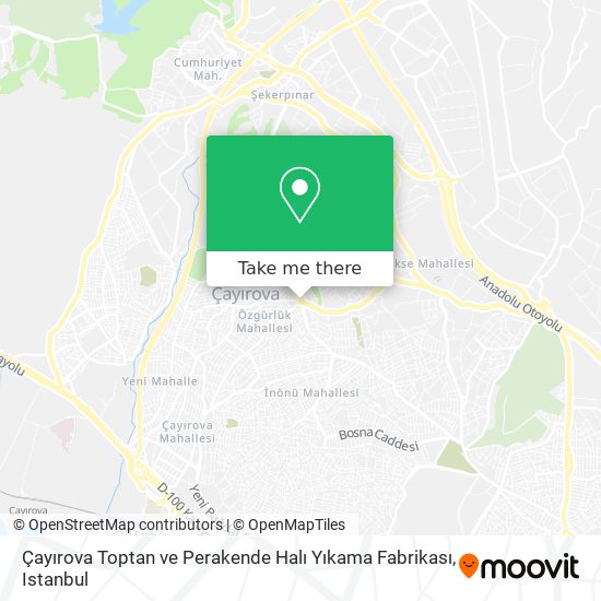 Çayırova Toptan ve Perakende Halı Yıkama Fabrikası map