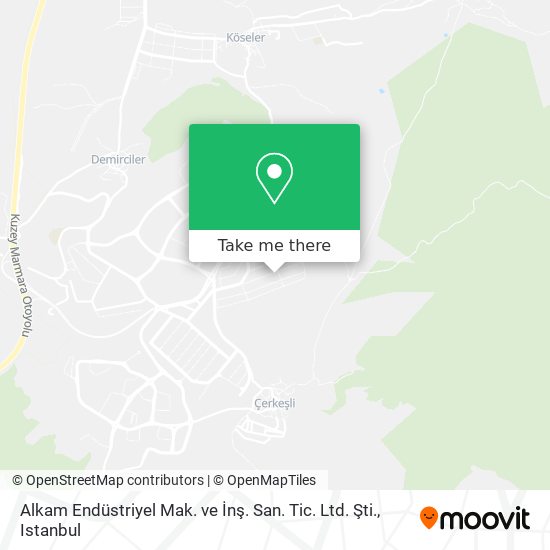 Alkam Endüstriyel Mak. ve İnş. San. Tic. Ltd. Şti. map