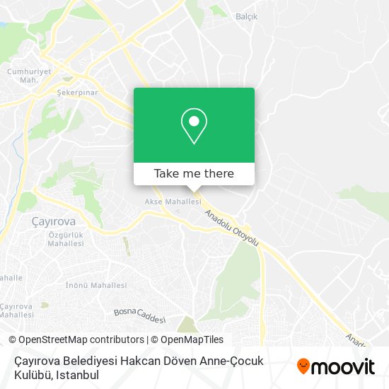 Çayırova Belediyesi Hakcan Döven Anne-Çocuk Kulübü map
