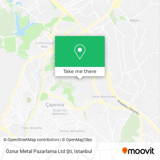 Öznur Metal Pazarlama Ltd Şti map