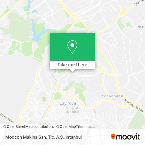 Modcon Makina San. Tic. A.Ş. map