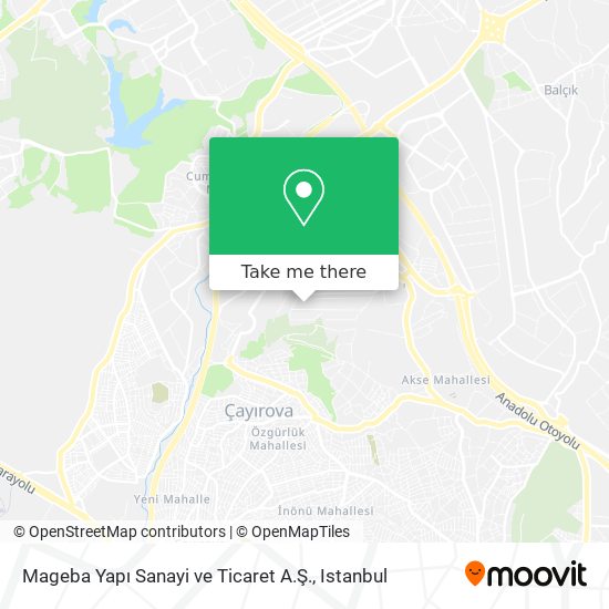 Mageba Yapı Sanayi ve Ticaret A.Ş. map