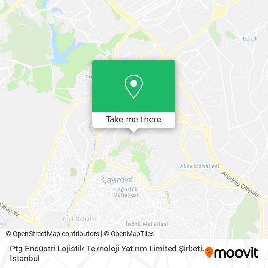 Ptg Endüstri Lojistik Teknoloji Yatırım Limited Şirketi map