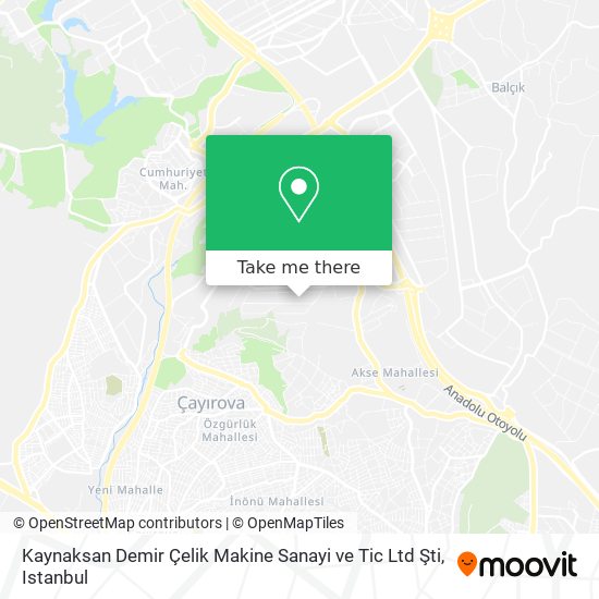 Kaynaksan Demir Çelik Makine Sanayi ve Tic Ltd Şti map