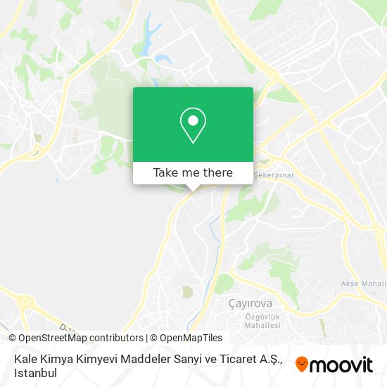 Kale Kimya Kimyevi Maddeler Sanyi ve Ticaret A.Ş. map